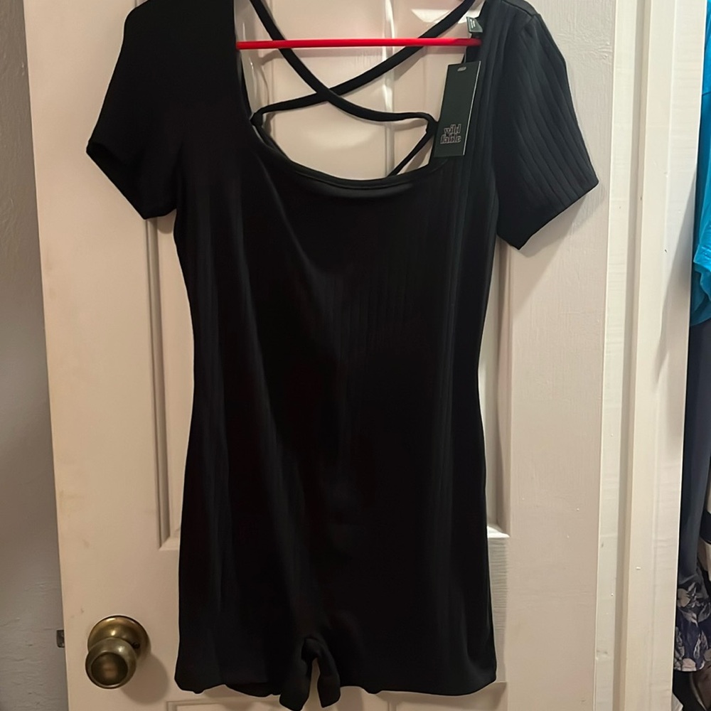Black Wild Fable One Peice Romper
